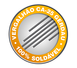 Selo Vergalhão CA-25 Gerdau - 100% Soldável